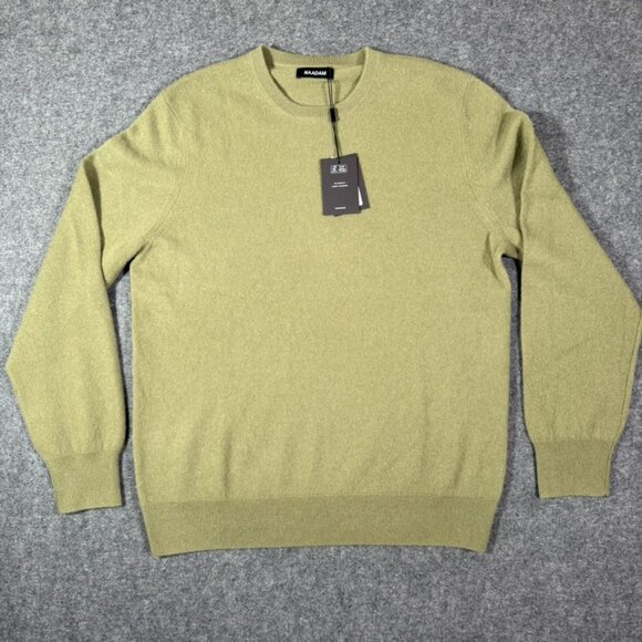 Naadam Mens The Original Cashmere Crewneck Sweater Army Green Comfy Sz Large NWT - Picture 1 of 10